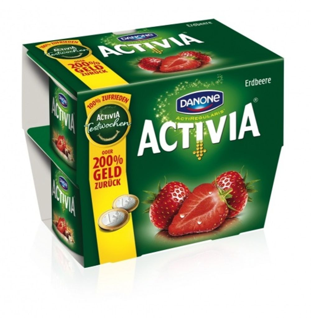 Probiotic yogurt strawberry, Activia, 4x120g