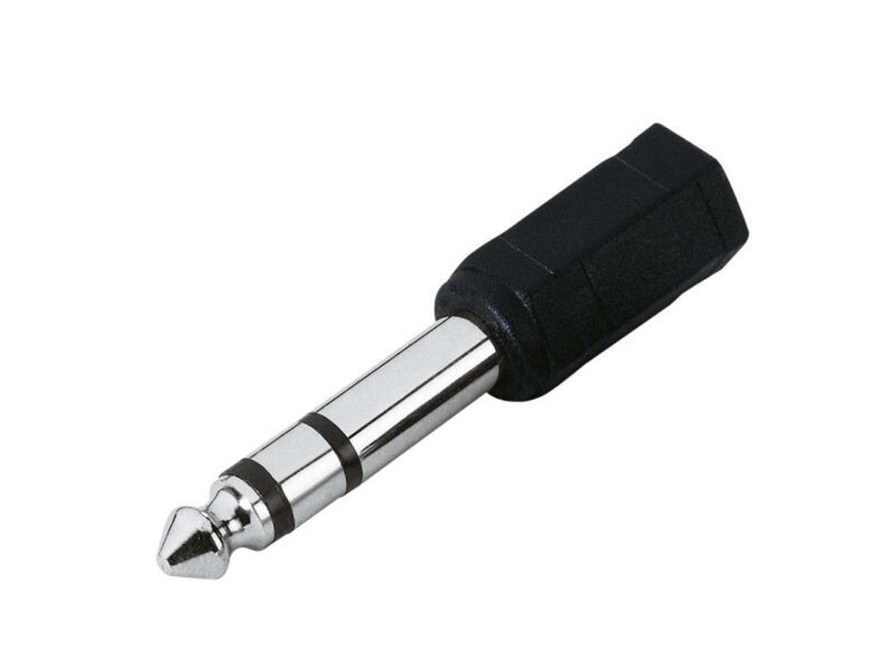 Adapter jack Adam Hall 7543AH s 3,5 mm na 6,3 mm stereo