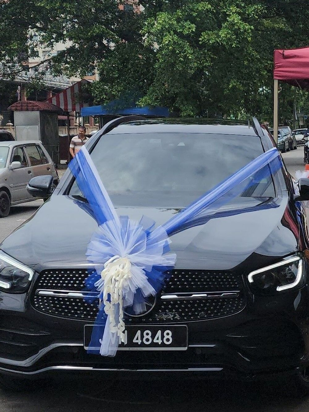 Double Ribbon with Bow & Fril