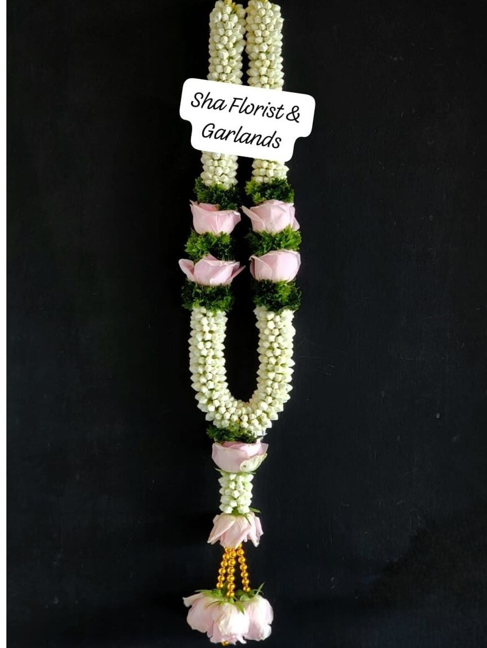 Crepe Jasmine Garland with Rose