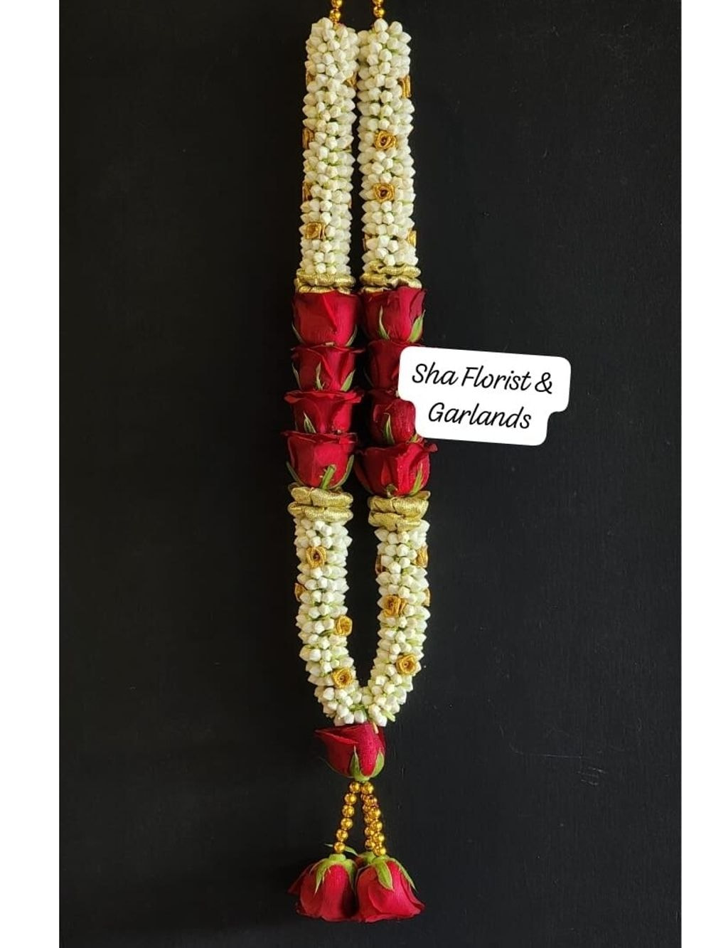 Crepe Jasmine Garland with Rose