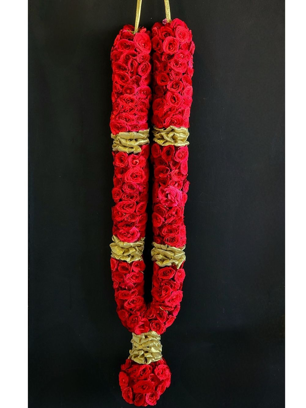 3ft Rose Garland + Gold Ribbon