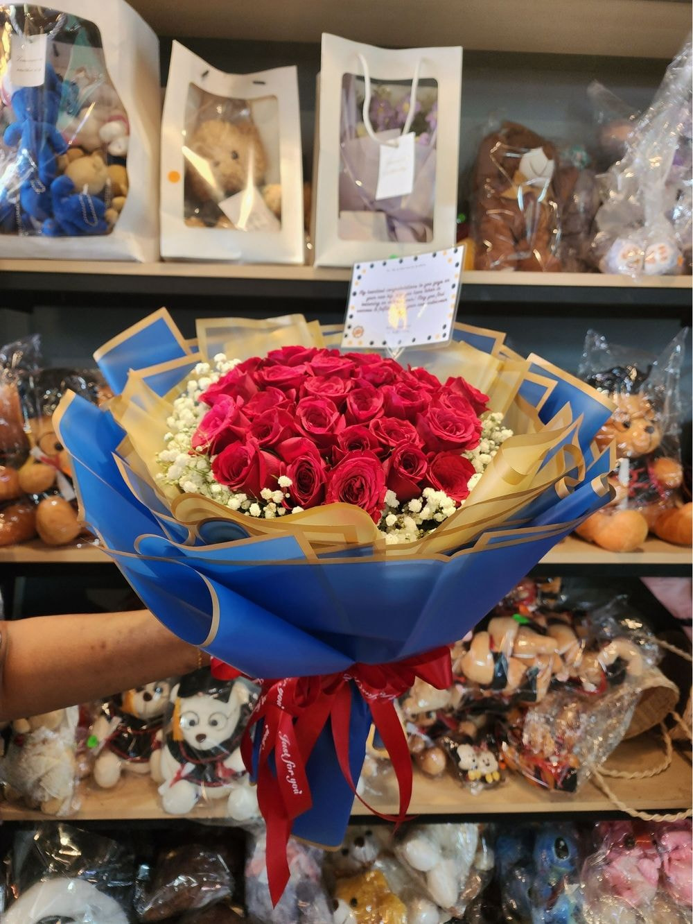 Large size : 30 Rose Bouquet + Baby Breathe Fillers