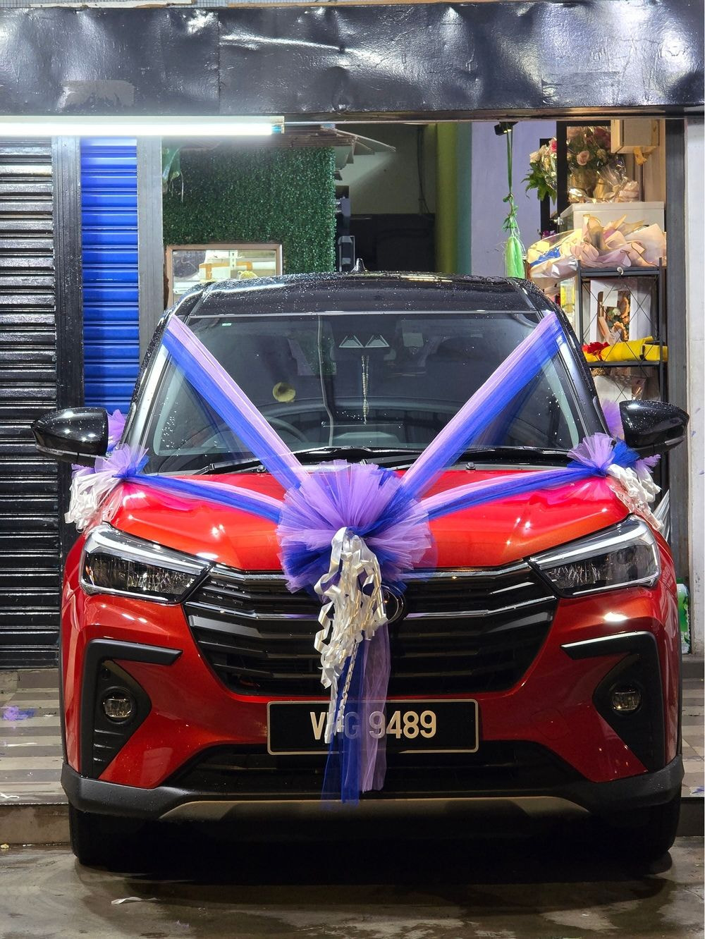 Double Ribbon with Bow & Fril
