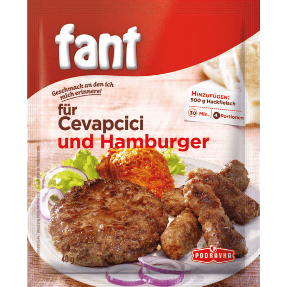 Podravka – Fant für Cevapcici und Hamburger – 40g