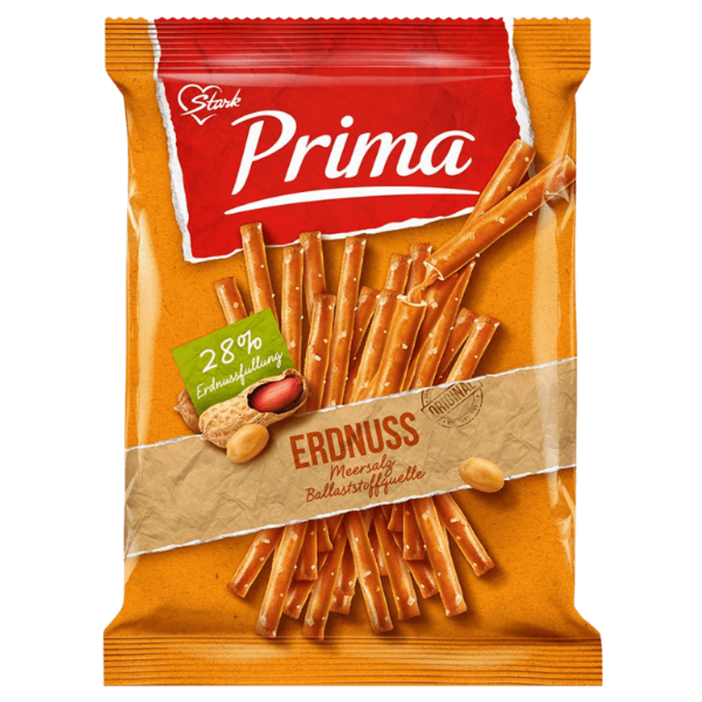 Stark – Prima – Salzstangen mit Erdnussfüllung – 100g Stark – Prima – Salzstangen mit Erdnussfüllung – 100g