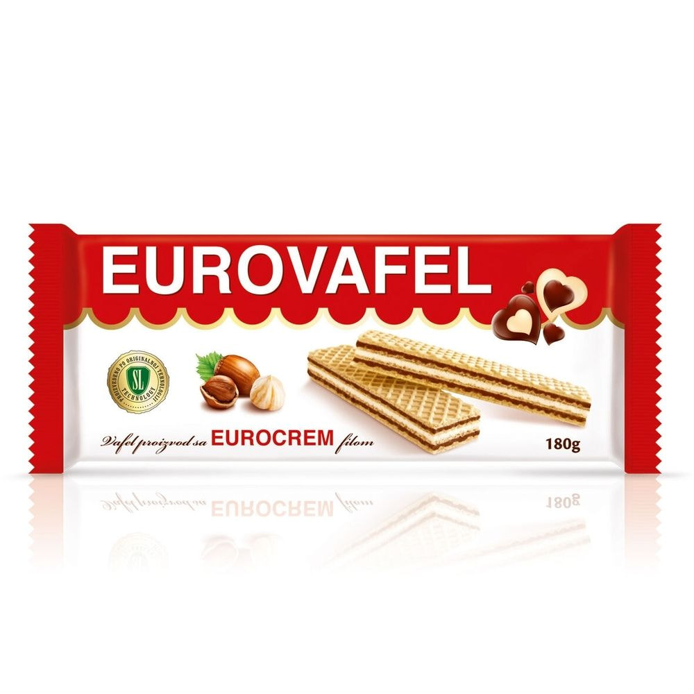 Eurowaffeln mit Eurocrem gefüllt  - 180g