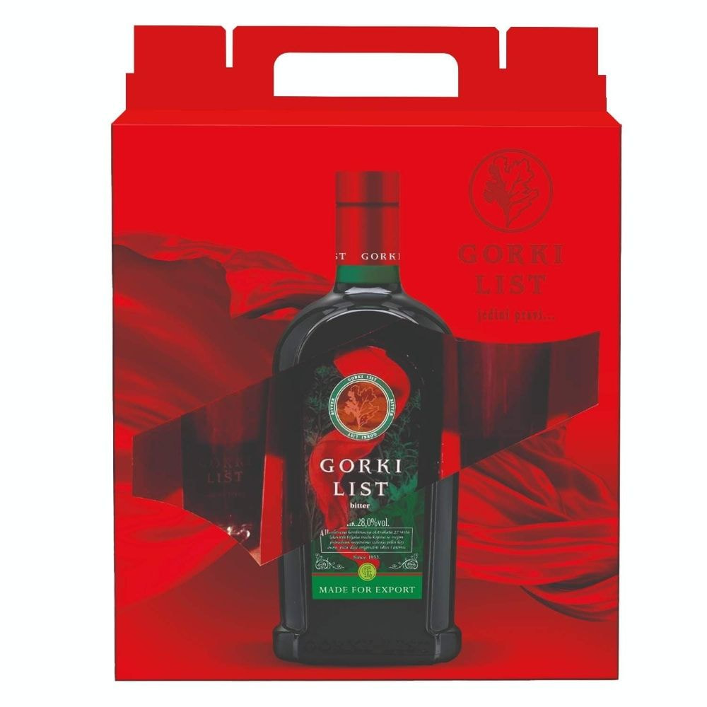 Gorki List Geschenkbox mit 2 Gläser   28 % - 0.7l / 14