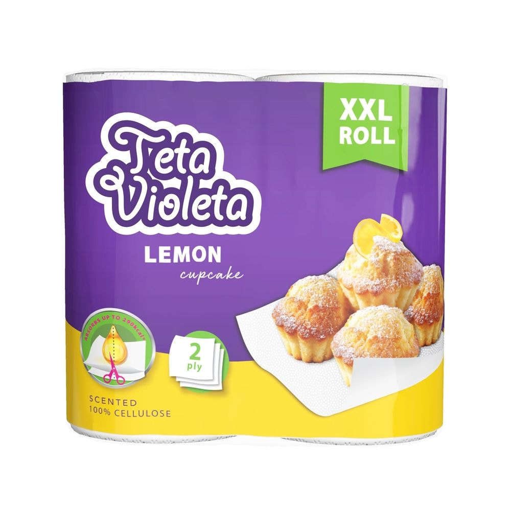 Violeta Küchenpapier Lemon 2-Lagig 2 Rollen