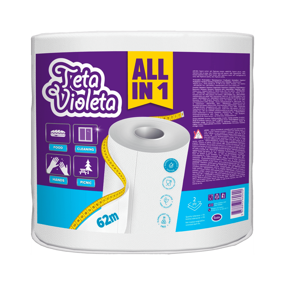 Violeta Küchenpapier Jumbo 62m 2-Lagig 1/1 Rolle