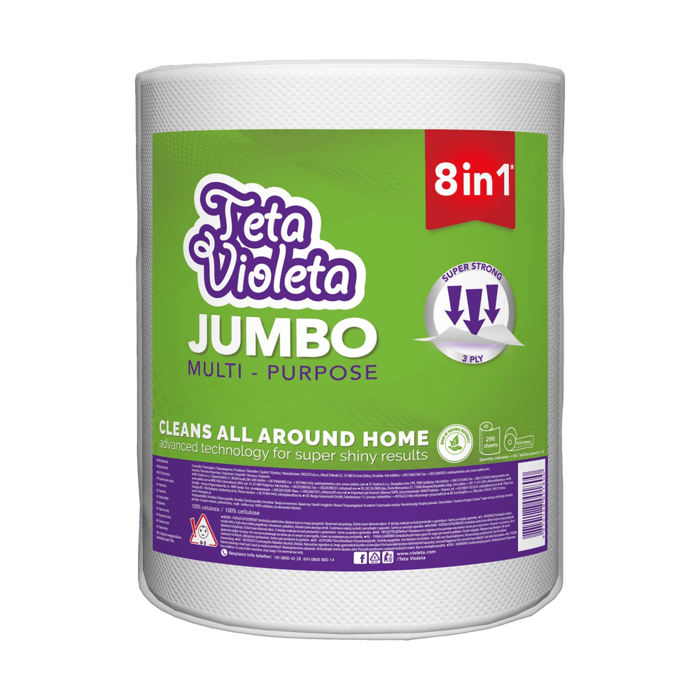 Violeta Küchenpapier Jumbo (8 in1) 3-Lagig 1/1 Rolle