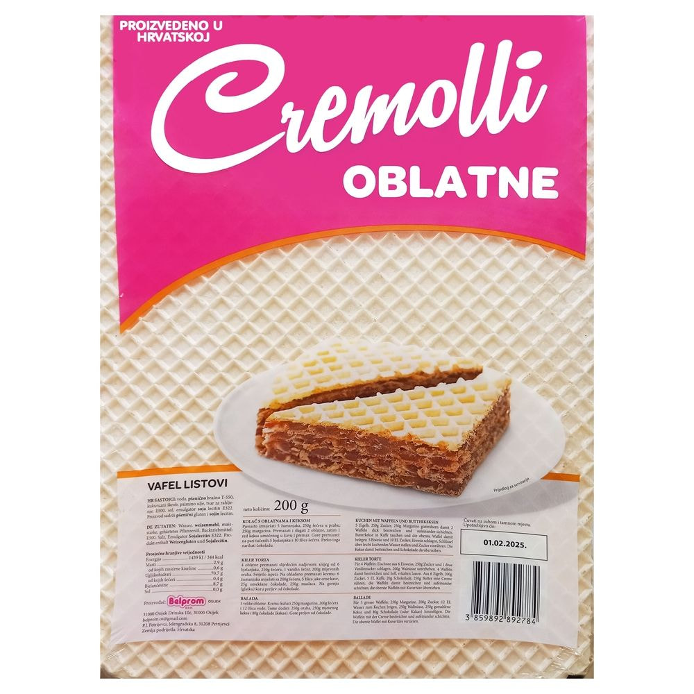 Cremolli Oblatne 200g