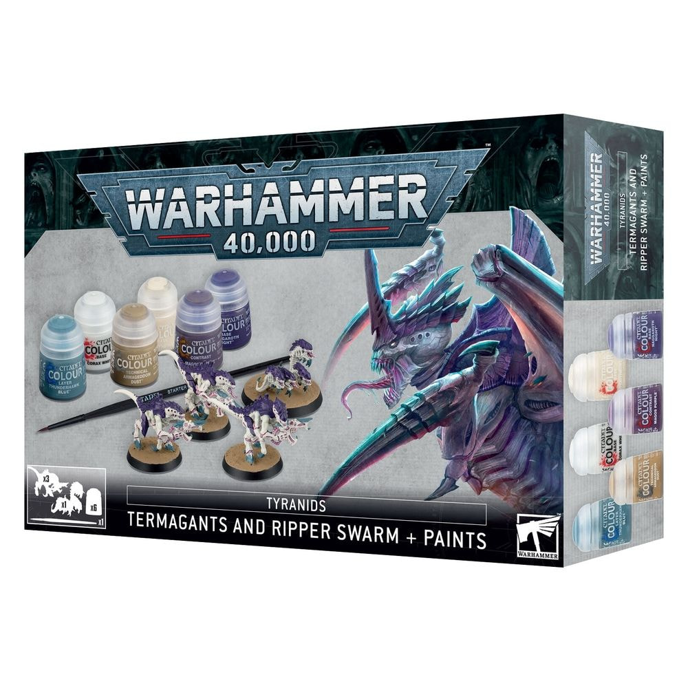 WARHAMMER 40,000: TERMAGANTS AND RIPPER SWARM + PAINTS SET