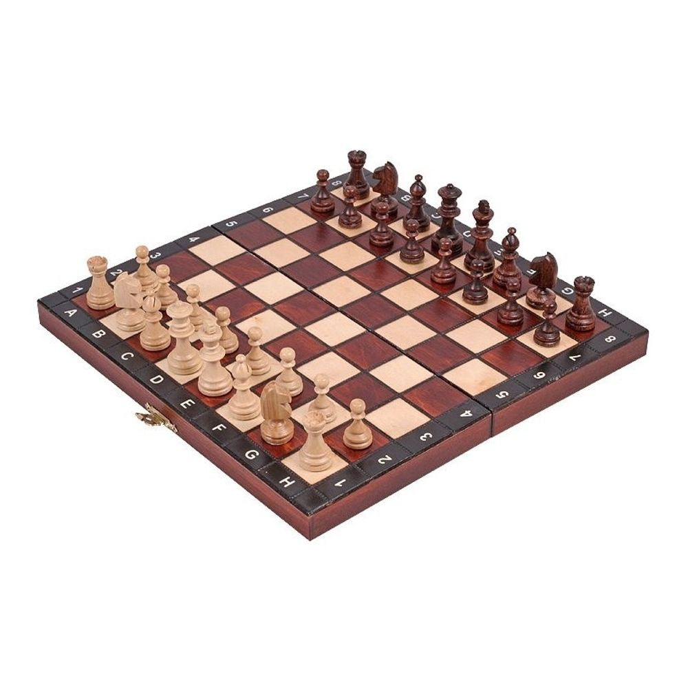 Chesscass.Magn.wood dyed 26x13.5 cm