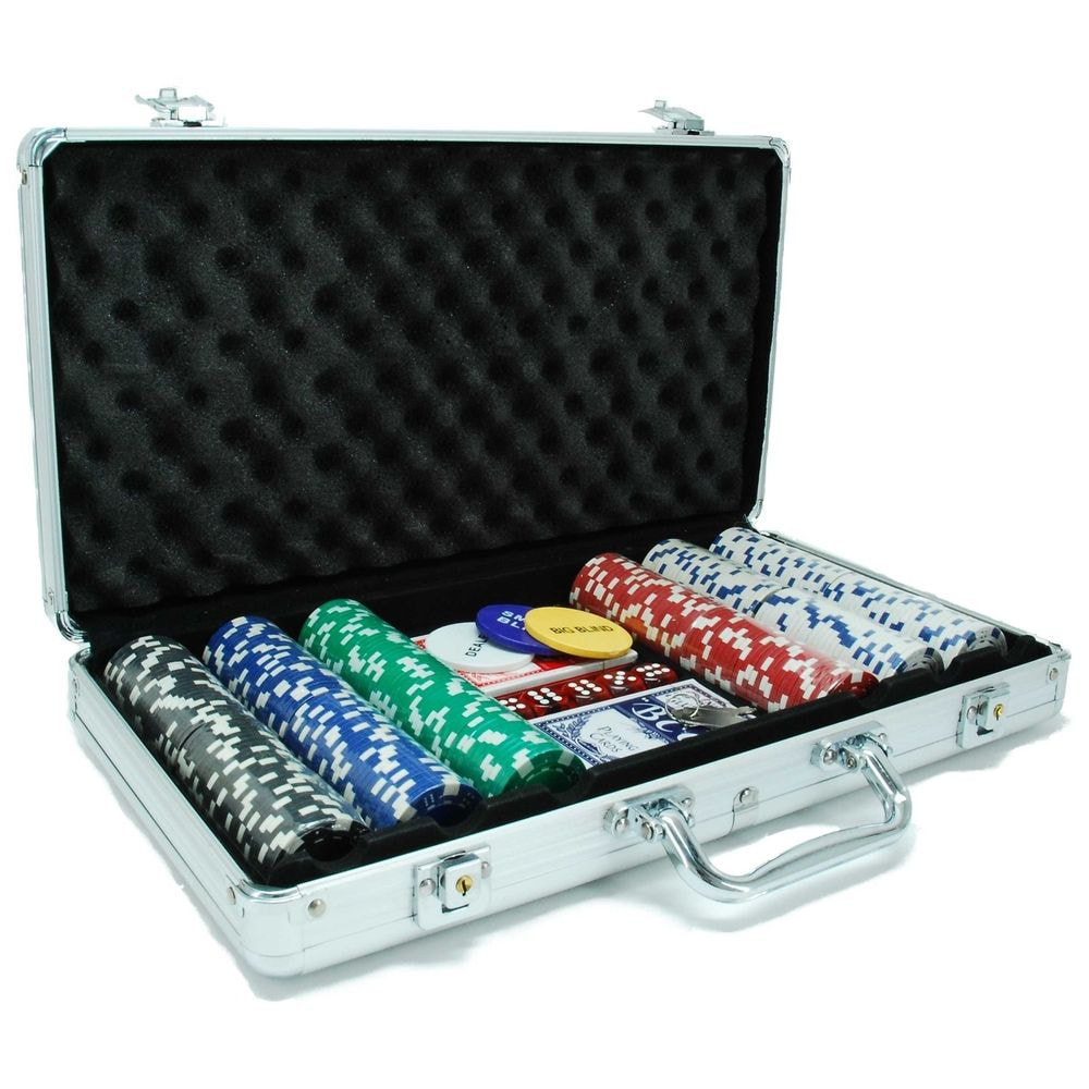 Poker case alu. with 300 Dice chips 11 gr