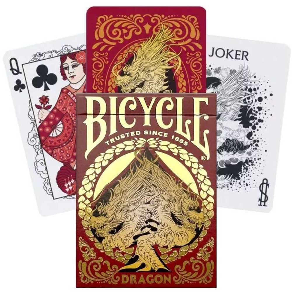 Poker cards Bicycle- Dragon Red Deck