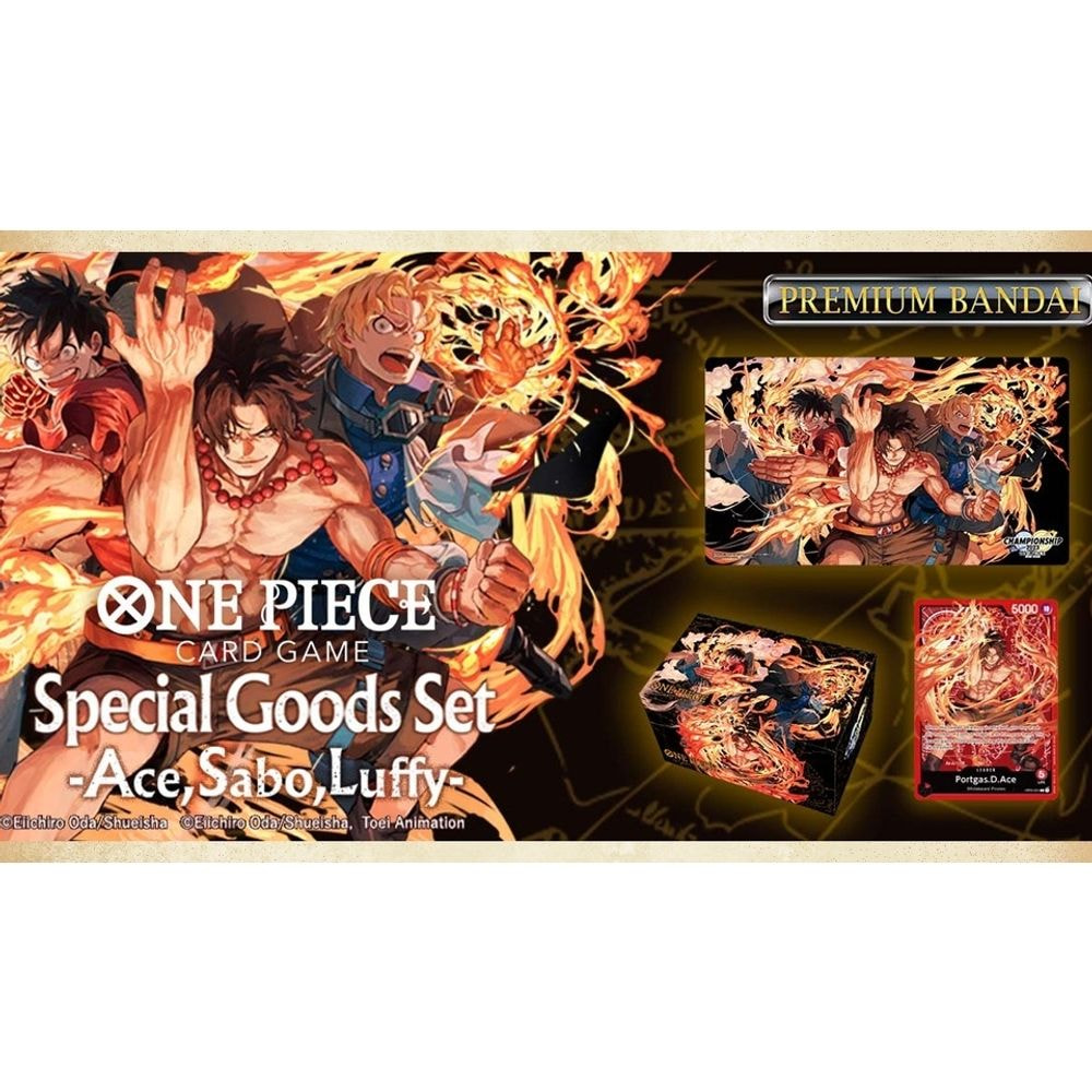 One Piece TCG PREMIUM BANDAI: Special Goods Set -Ace/Sabo/Luffy-