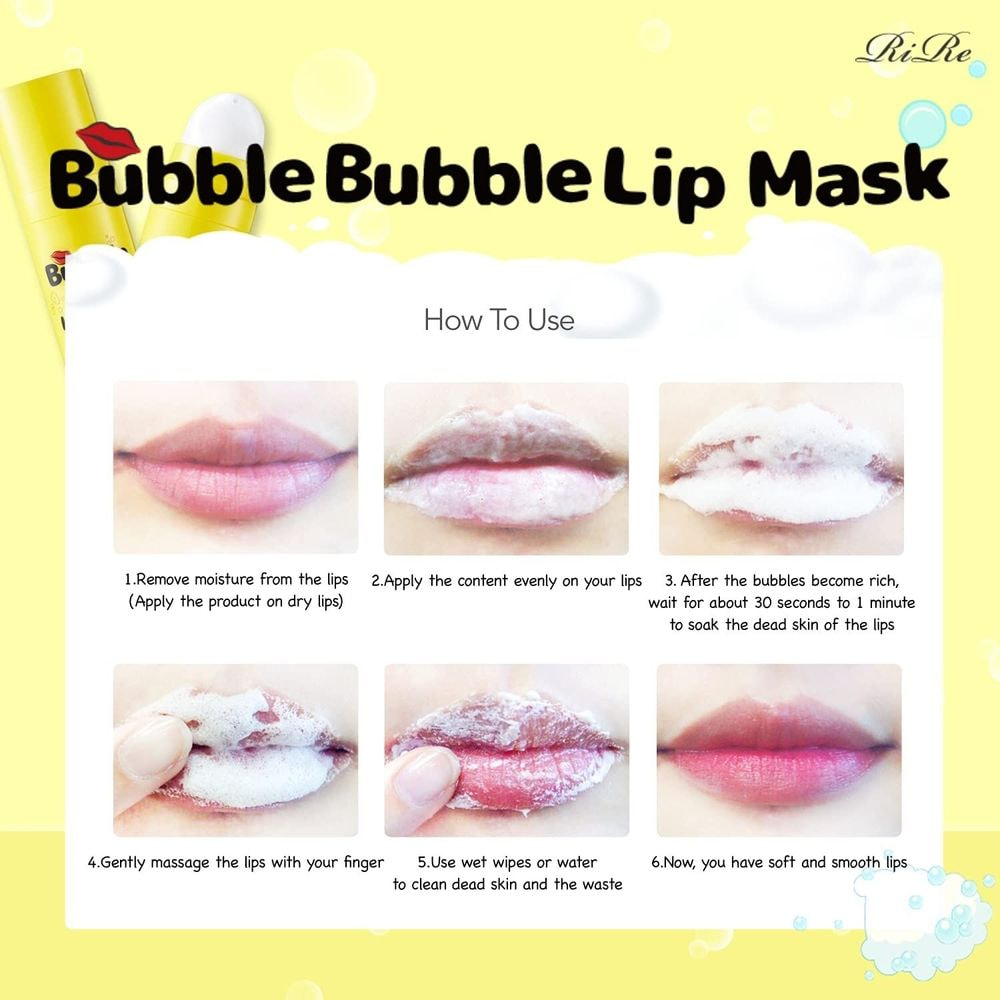 Bubble bubble lip mask with lemon extract and vitamin C, 12ml