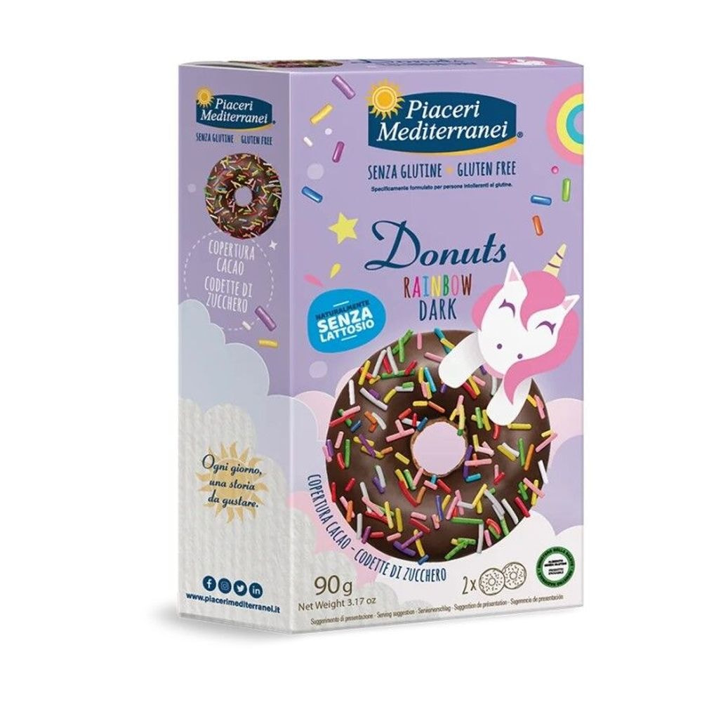 PIACERI MEDITERRANEI DONUTS MAVRICA BREZ LAKTOZE, (2 x 45 g) 90 g PIACERI MEDITERRANEI DONUTS MAVRICA BREZ LAKTOZE, (2 x 45 g) 90 g