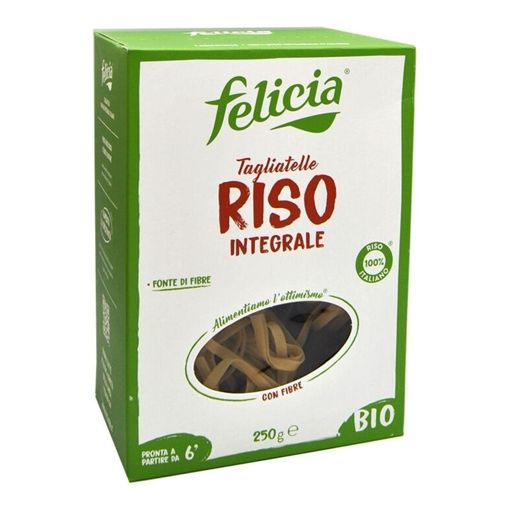 FELICIA REZANCI IZ POLNOZRNATEGA RIŽA (TAGLIATELLE), 250 g FELICIA REZANCI IZ POLNOZRNATEGA RIŽA (TAGLIATELLE), 250 g