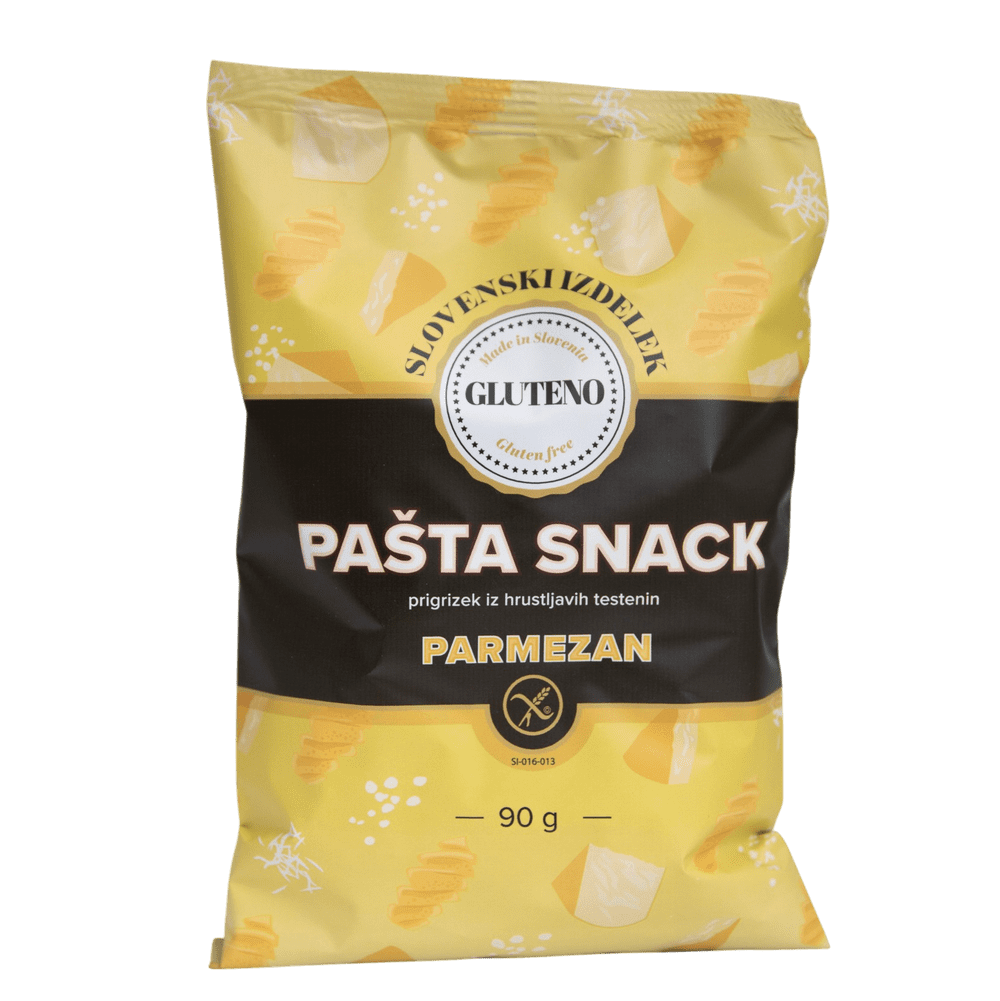 GLUTENO PASTA SNACK PARMEZAN, 90g