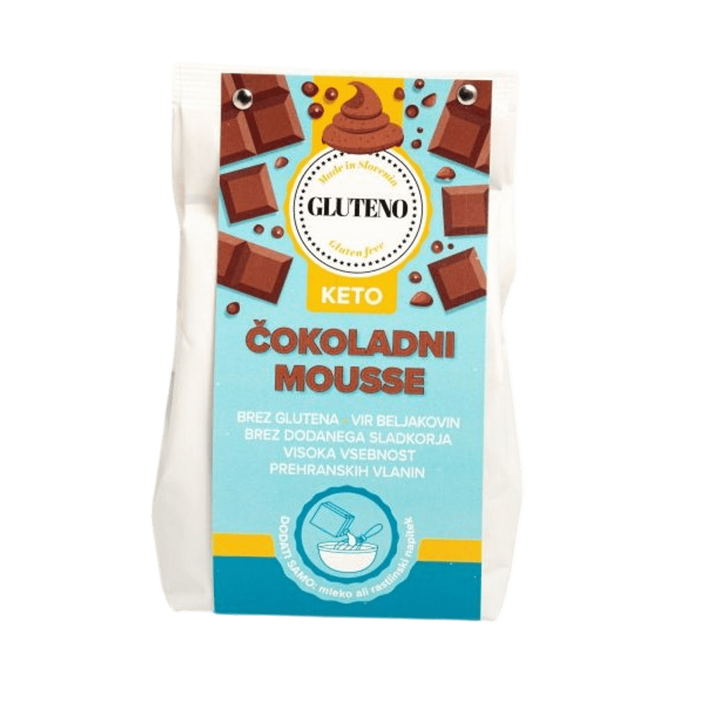 GLUTENO ČOKOLADNI MOUSSE, KETO, 400g