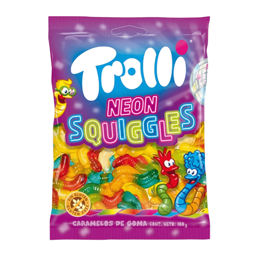 TROLLI GUMIJASTI BONBONI NEONSKI ČRVI, 100 g
