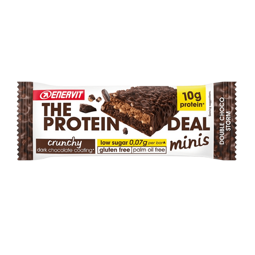 ENERVIT PROTEINSKA PLOŠČICA DEAL ČOKOLADA S HRUSTLJAVIM OBLIVOM TEMNE ČOKOLADE, 33 g