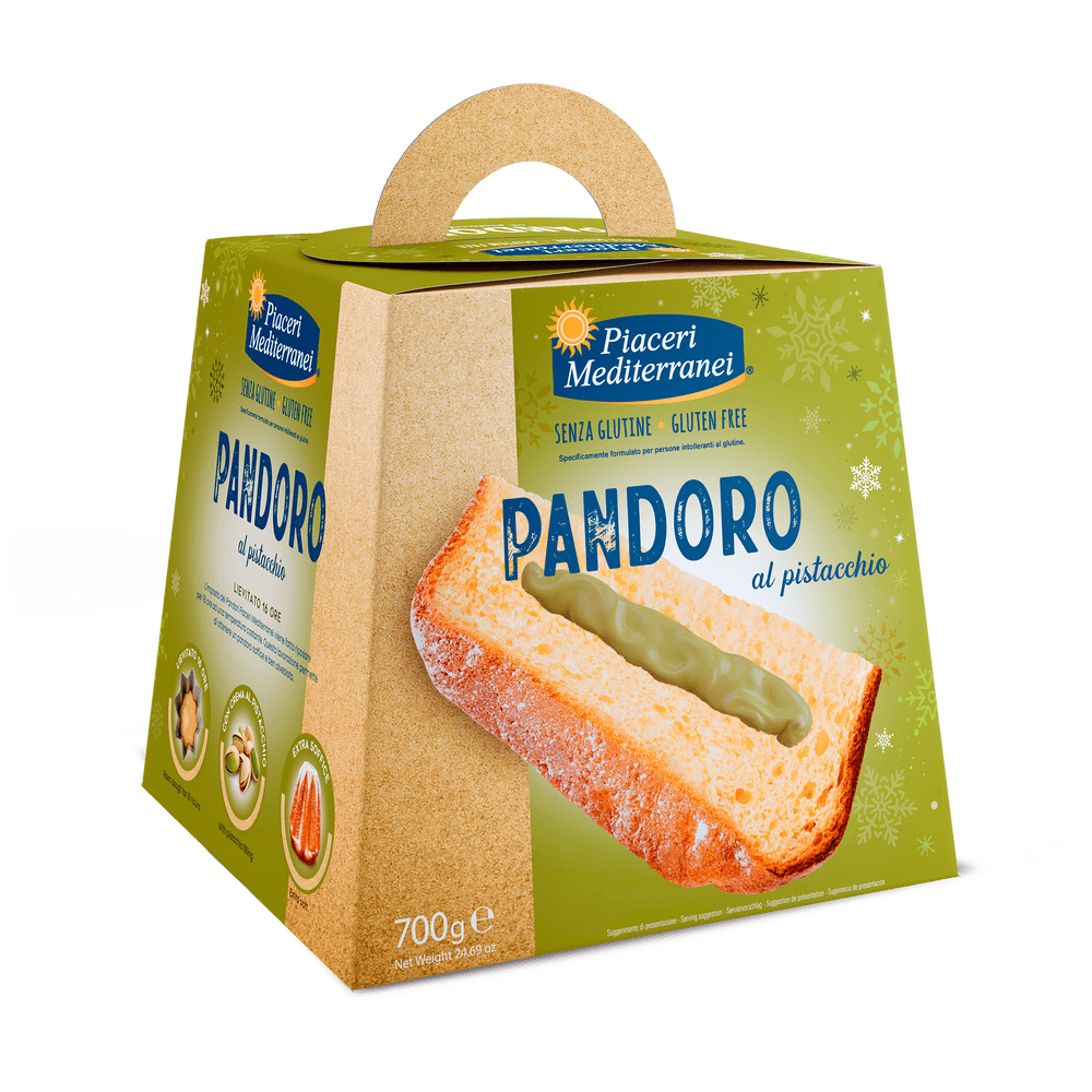 PIACERI MEDITERRANEI PANDORO S PISTACIJO, 700 g PIACERI MEDITERRANEI PANDORO S PISTACIJO, 700 g