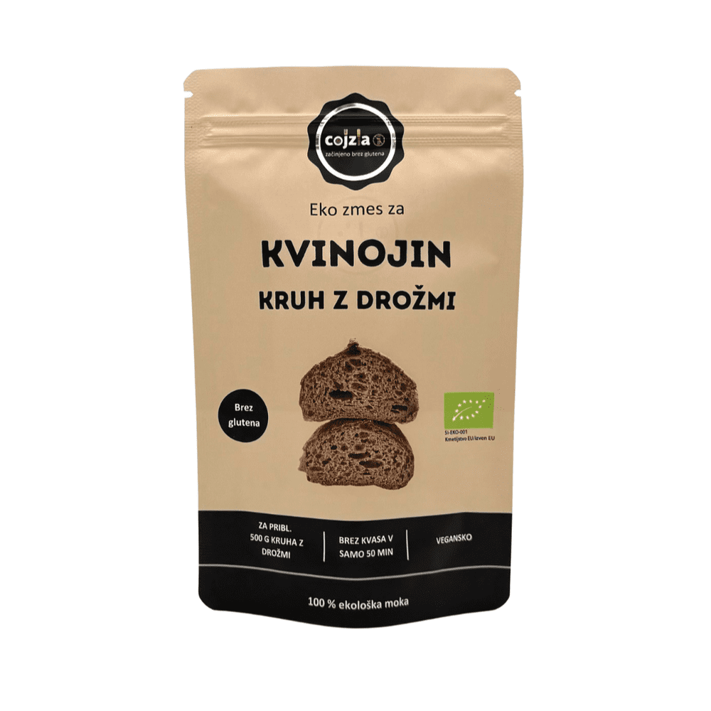 COJZLA KVINOJIN KRUH Z DROŽMI, 250 g COJZLA KVINOJIN KRUH Z DROŽMI, 250 g