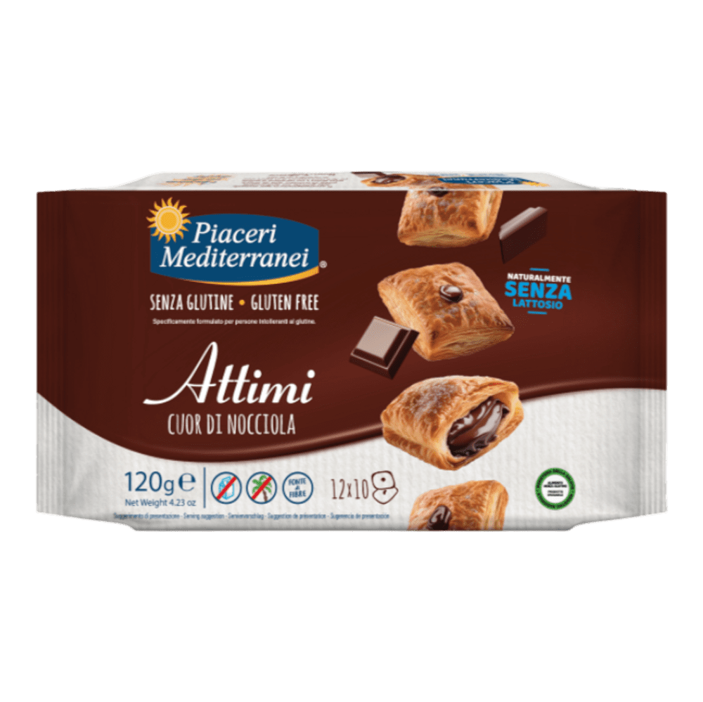 PIACERI MEDITERRANEI ATTIMI BLAZINICE Z LEŠNIKOVIM POLNILOM, 120 g