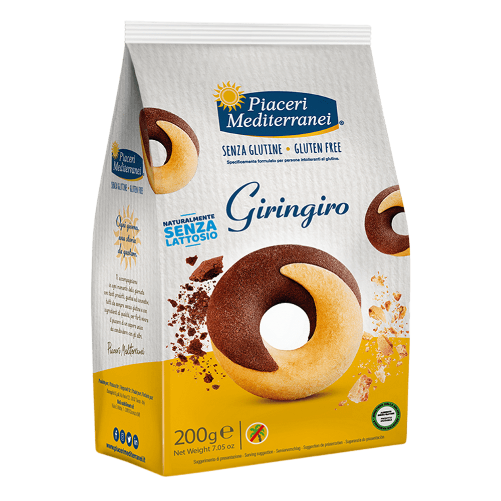 PIACERI MEDITERRANEI GIRINGIRO DVOBARVNI PIŠKOTI, 200 g