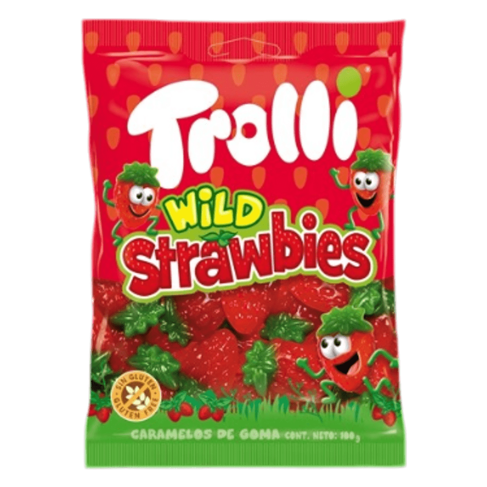 TROLLI GUMIJASTI BONBONI GROZNE JAGODE, 100 g