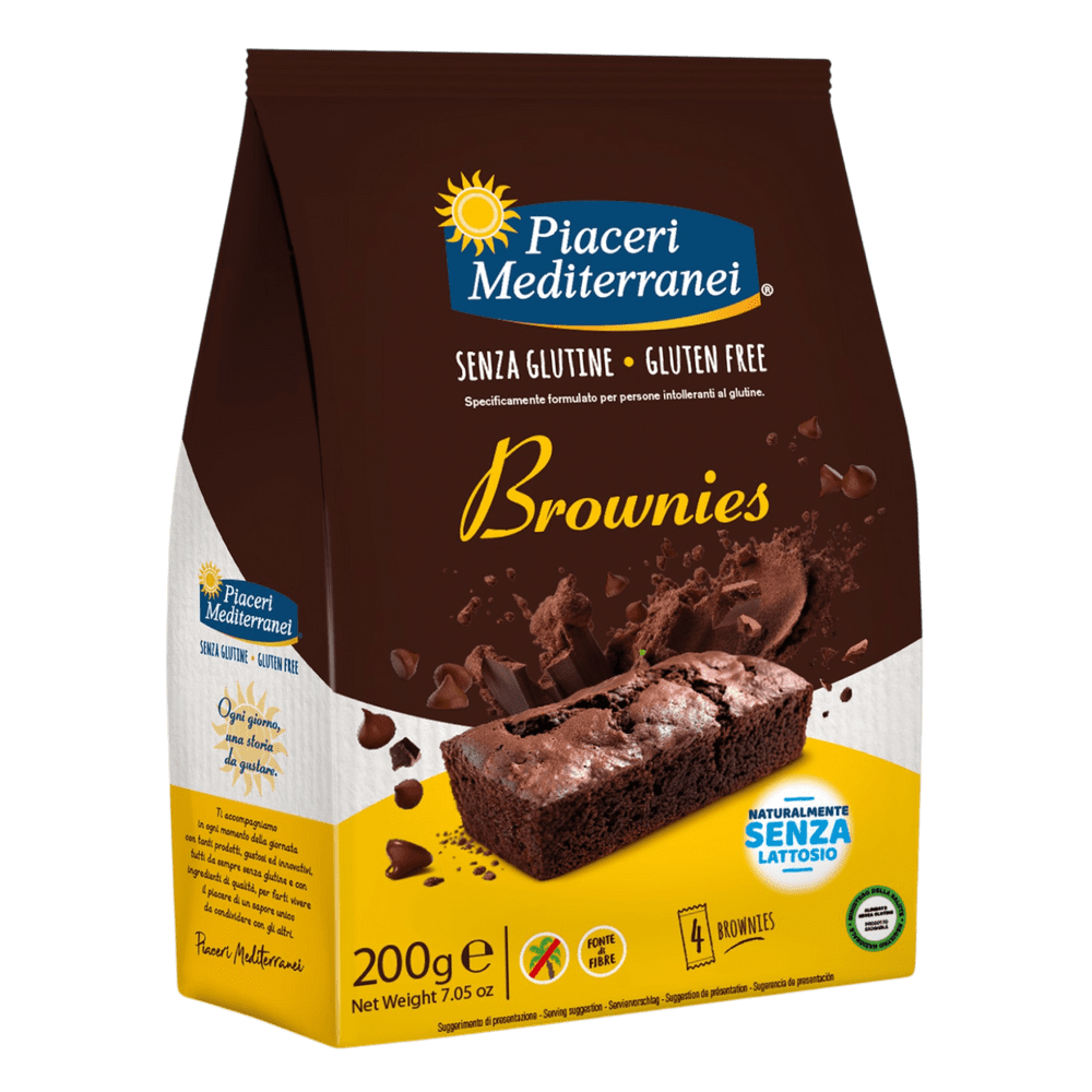 PIACERI MEDITERRANEI ČOKOLADNI BISKVIT BROWNIES, (4X50g) 200 G