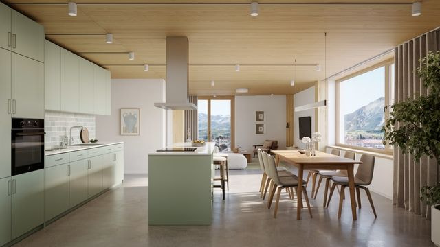 Wohnungsinnenraum, Bellevue Thun - Visualisierung