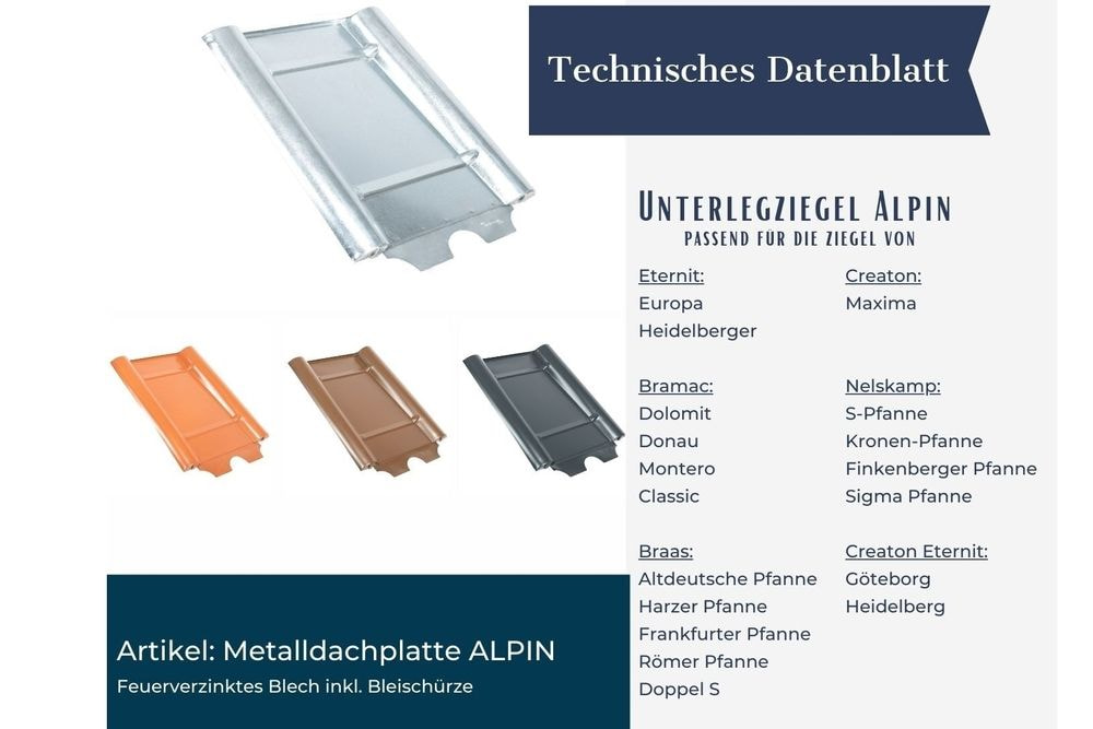 ALPIN metal roof panel base plate - anthracite (RAL 7021)