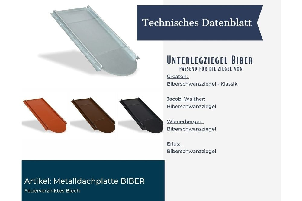 Unterlegziegel Biber BRAUN