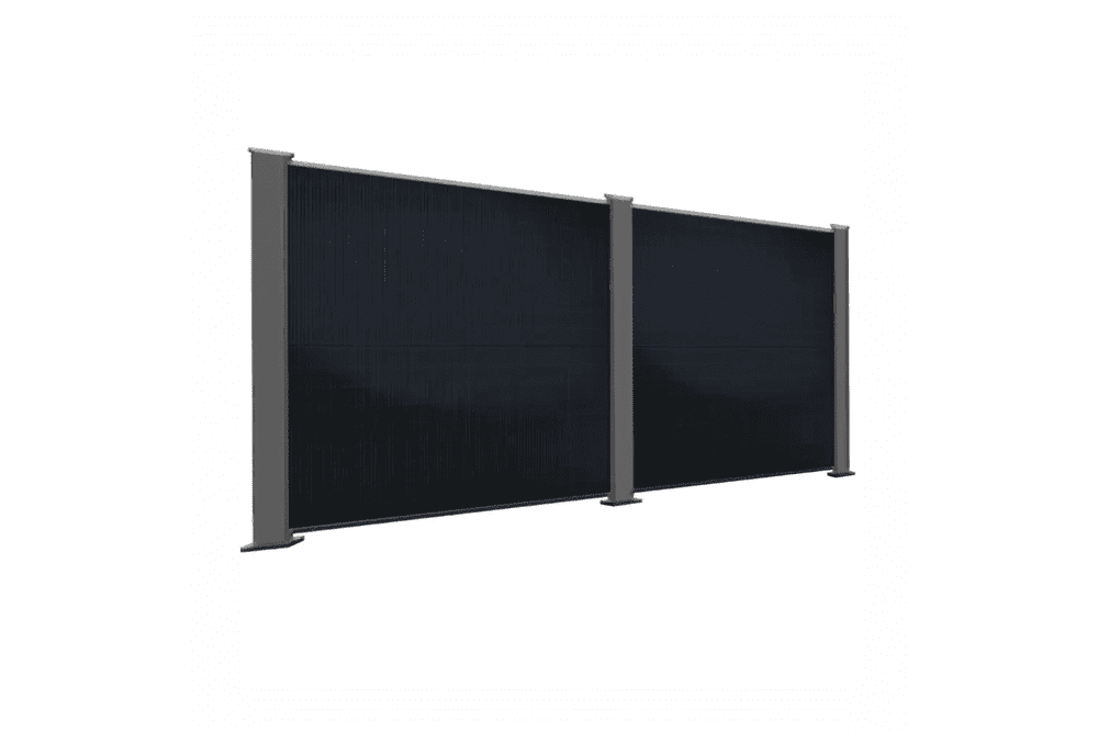 PowerPVence solar fence 1.85 m x 2.5 m with two PV modules