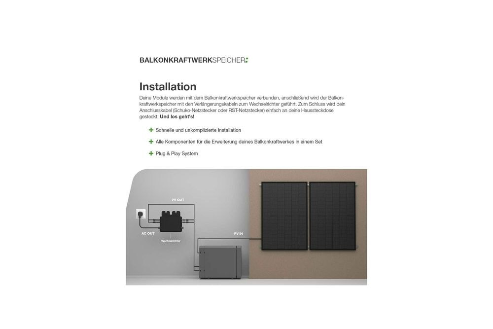 Balkonkraftwerkspeicher 3. Generation 2,24 kWh Basis GreenSolar