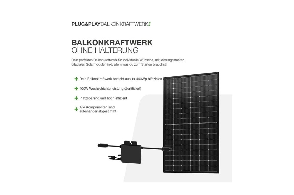 Hoymiles Balkonkraftwerk 440/400 bifazial Basic