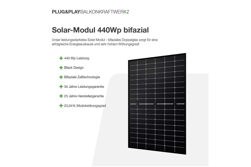 Hoymiles Balkonkraftwerk 440/400 bifazial Basic
