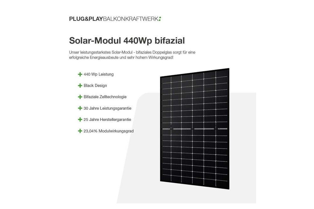 Balkonkraftwerk 880/800 bifazial Basic Set