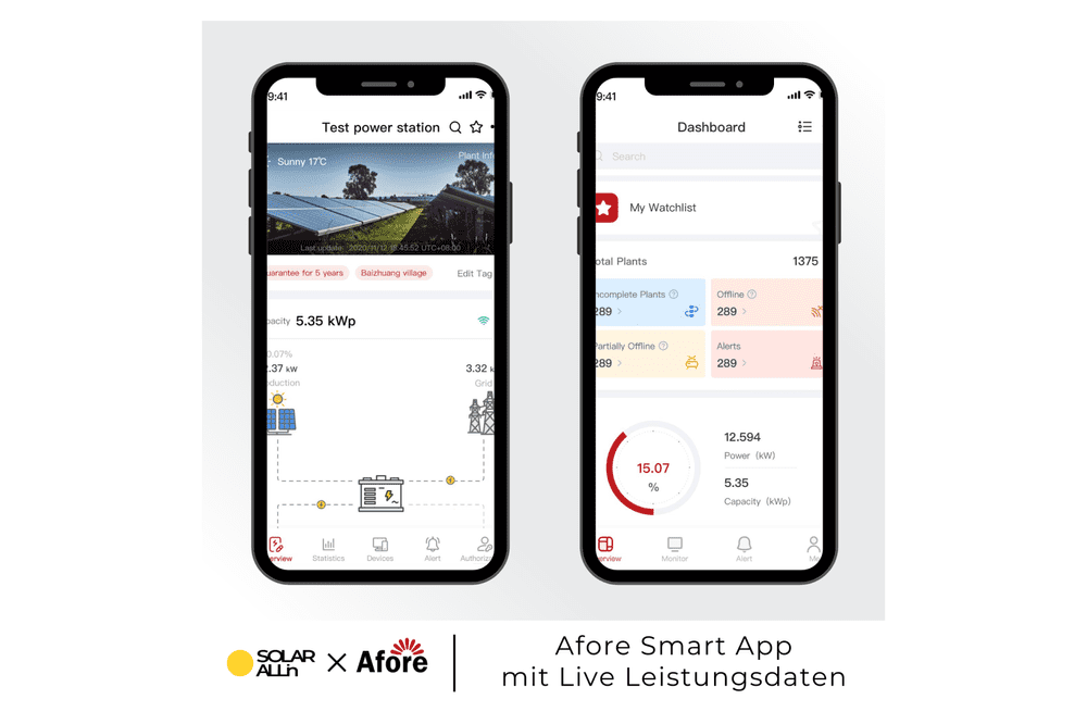 15kW Solaranlagen15kW Afore + 15kWh FFD Hochvolt