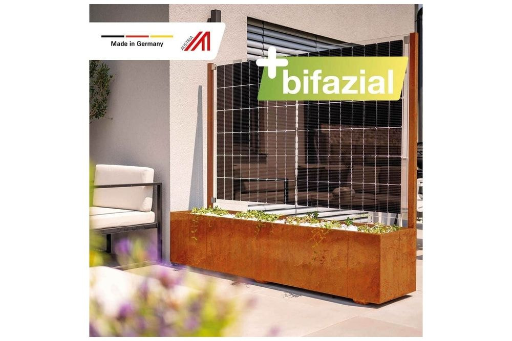 Solar Planter 420/400 Corten Steel Bifacial Premium Line