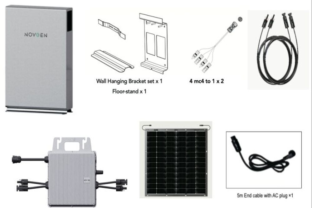 SunWave-Pro 800W/2400Wh Set von NOVGEN