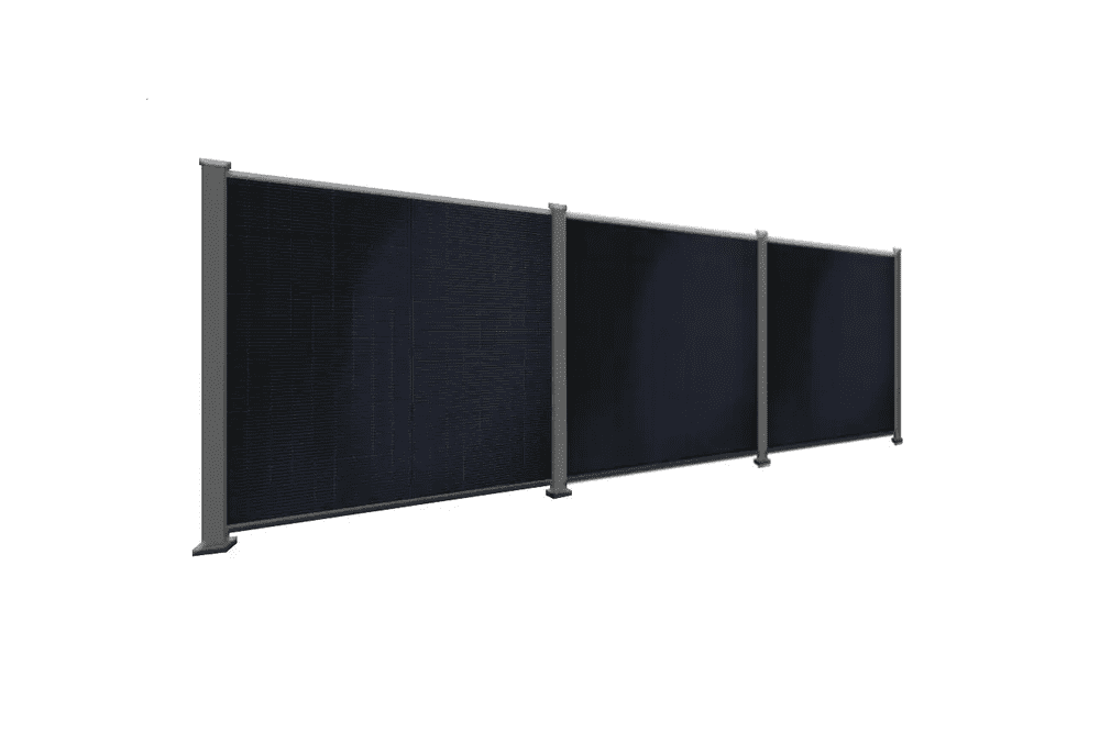 PowerPVence solar fence 1.85 m x 2.5 m with two PV modules
