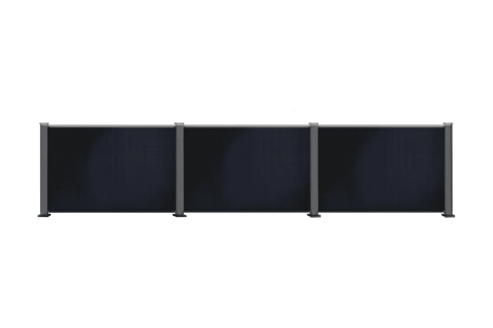 BasicPVence Solarzaun 1,25 m x 3,75 m mit zwei PV Modulen