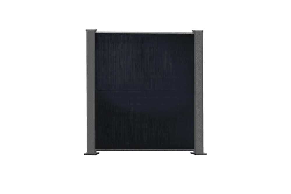 PowerPVence Solarzaun 1,85 m x 3,7 m mit drei PV Modulen