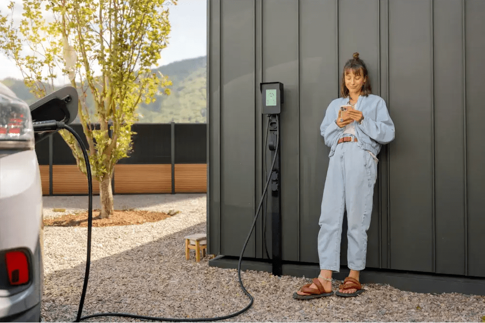 BasicPVence Solarzaun 1,25 m x 7,4 m mit vier PV Modulen
