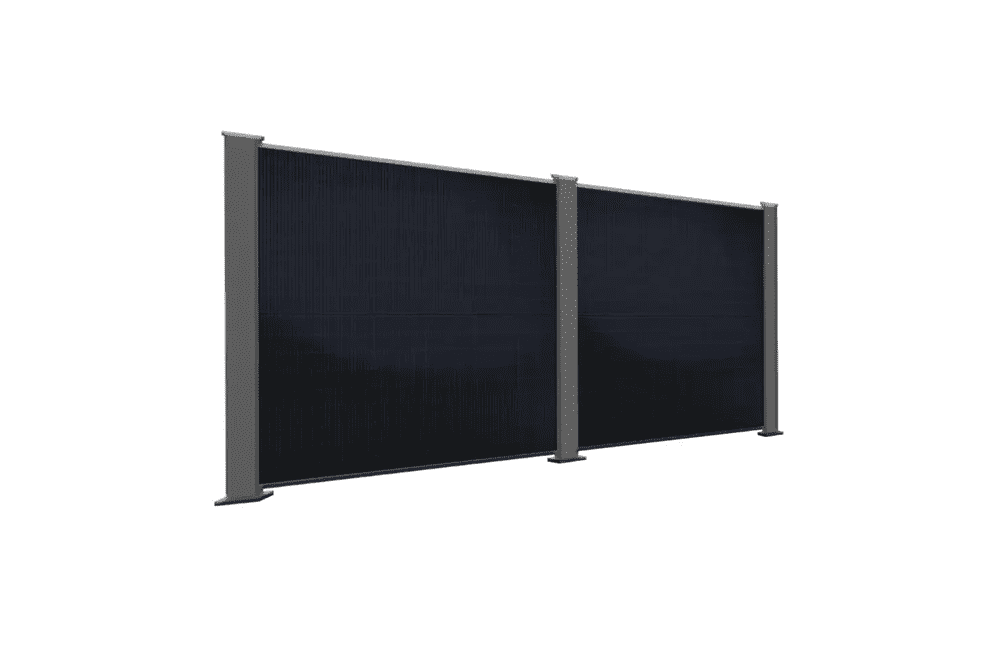 BasicPVence solar fence 1.25 m x 5.58 m with three PV modules
